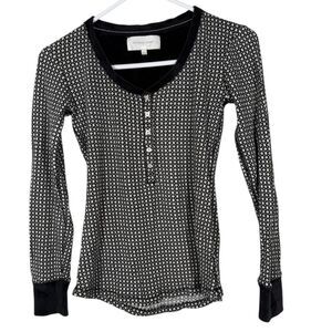 Vtg Y2k Victoria's Secret Waffle Knit Henley Sz S Fitted 2000s Fair Isle